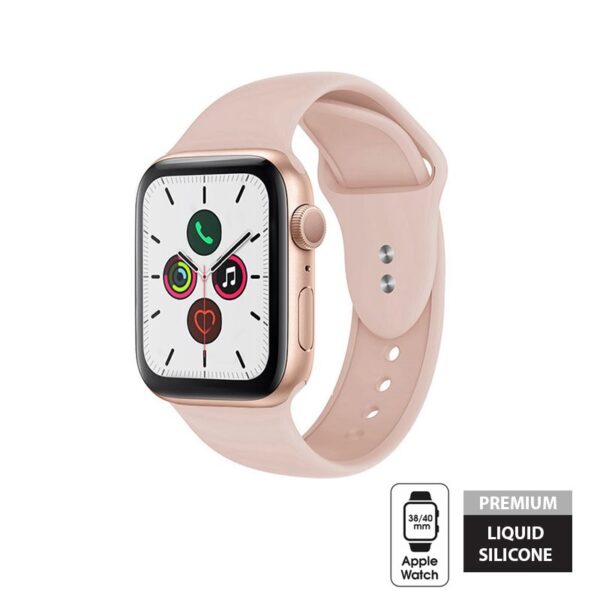 Crong Liquid - Pasek do Apple Watch 38/40 mm (piaskowy róż)