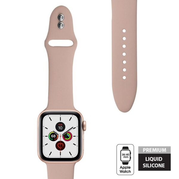 Crong Liquid - Pasek do Apple Watch 38/40 mm (piaskowy róż)