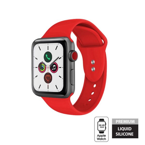 Crong Liquid - Pasek do Apple Watch 38/40 mm (czerwony)