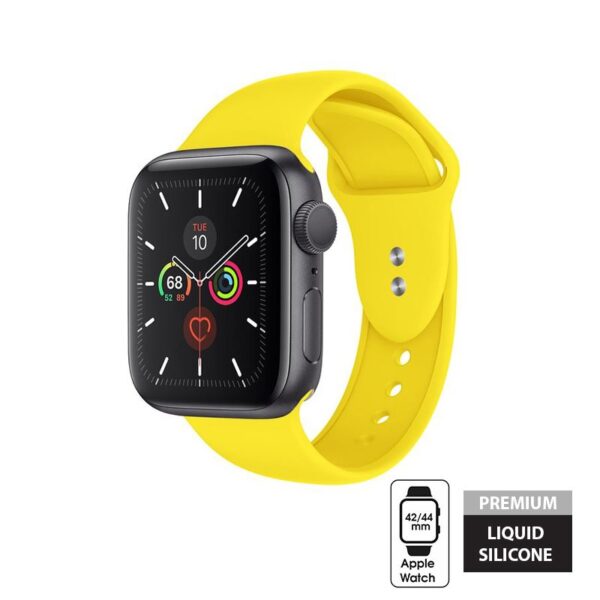 Crong Liquid - Pasek do Apple Watch 42/44 mm (żółty)