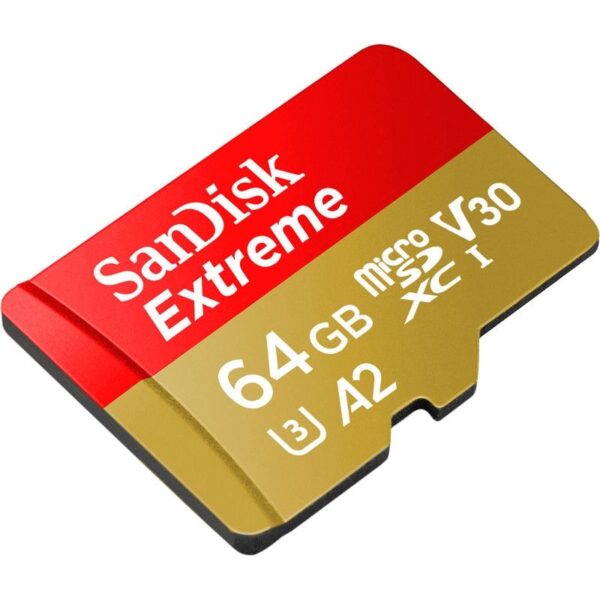 SanDisk Extreme microSDXC - Karta pamięci 64 GB A2 V30 UHS-I U3 160/60 MB/s z adapterem