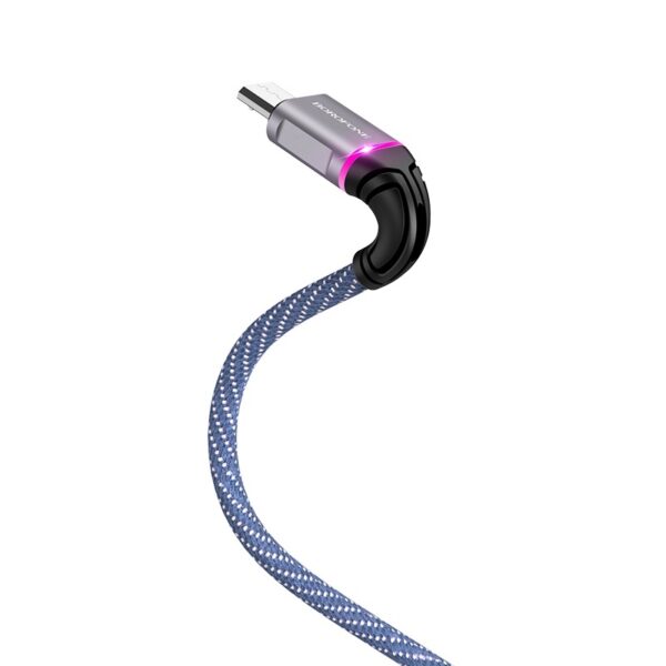 Borofone Glory - kabel połączeniowy USB do microUSB (niebieski)