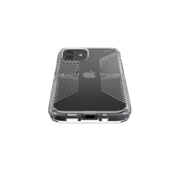 Speck Presidio Perfect-Clear with Grips - Etui iPhone 12 Mini z powłoką MICROBAN (Clear)