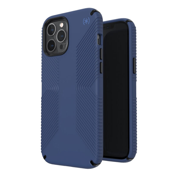Speck Presidio2 Grip - Etui iPhone 12 Pro Max z powłoką MICROBAN (Coastal Blue/Stormblue)