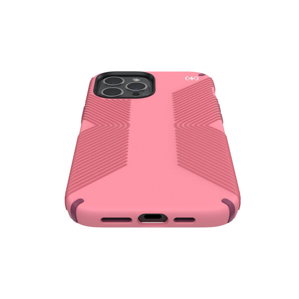 Speck Presidio2 Grip - Etui iPhone 12 Pro Max z powłoką MICROBAN (Vintage Rose/Lush Burgundy)
