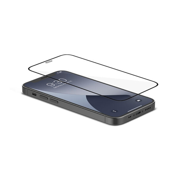 Moshi AirFoil Pro – Elastyczne szkło hybrydowe iPhone 12 Mini (czarna ramka)