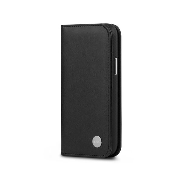 Moshi Overture - Etui 3w1 iPhone 12 Mini z kieszeniami na karty + stand up (system SnapTo) (Jet Black)