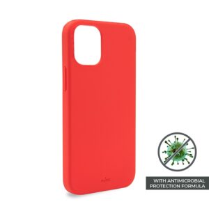 PURO ICON Anti-Microbial Cover - Etui iPhone 12 Mini z ochroną antybakteryjną (czerwony)