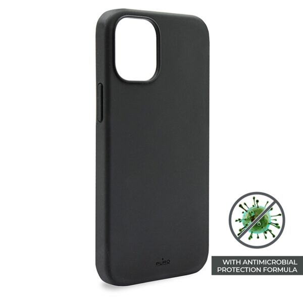 PURO ICON Anti-Microbial Cover - Etui iPhone 12 Pro Max z ochroną antybakteryjną (czarny)