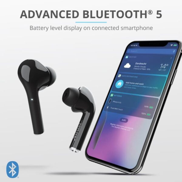 Trust Nika Touch - Słuchawki bezprzewodowe Bluetooth (czarny)