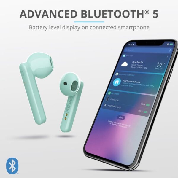 Trust Primo Touch - Słuchawki bezprzewodowe Bluetooth (miętowy)
