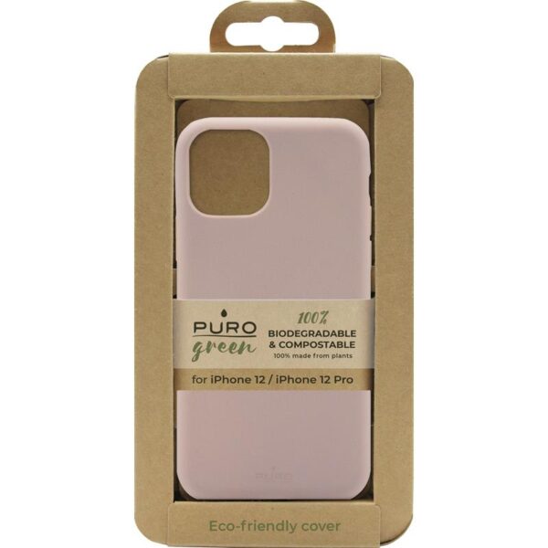PURO Green Compostable Eco-friendly Cover - Ekologiczne etui iPhone 12 / iPhone 12 Pro (piaskowy róż)