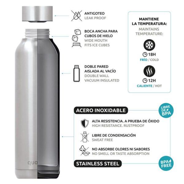 Quokka Solid - Butelka termiczna ze stali nierdzewnej 510 ml (Safari)