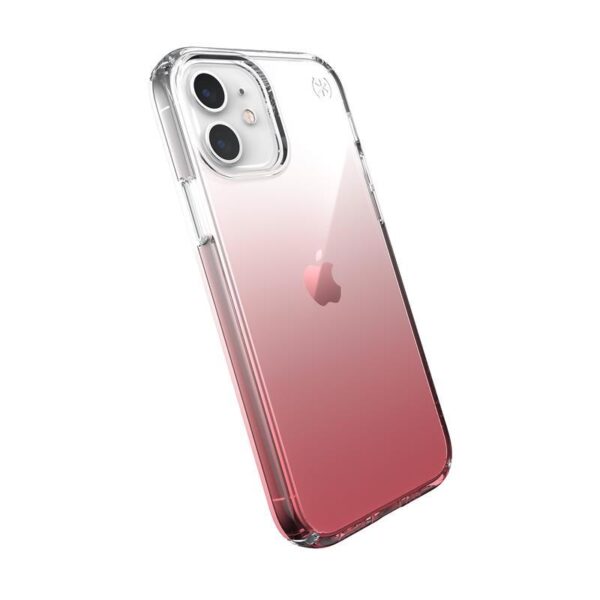 Speck Presidio Perfect-Clear + Ombre -  Etui iPhone 12 / iPhone 12 Pro z powłoką MICROBAN (Clear/ Vintage Rose)