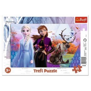 Trefl - Puzzle Frozen Magiczny Świat Anny i Elsy 15 ele.
