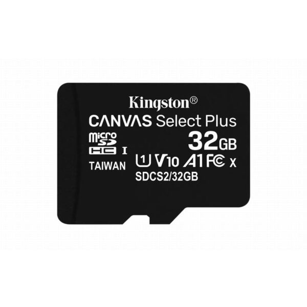 Kingston Canvas Select Plus microSDHC - Karta pamięci 32 GB A1 Class 10 UHS-I U1 V10 100 MB/s z adapterem