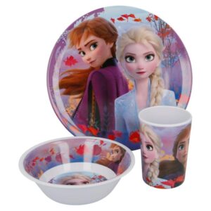 Disney Frozen 2 - Zestaw naczyń z melaminy (talerz