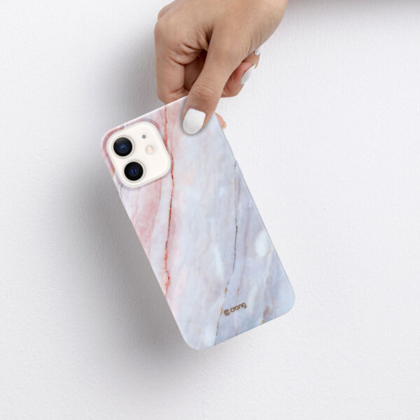 Crong Marble Case - Etui iPhone 12 / iPhone 12 Pro (różowy)