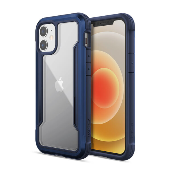 X-Doria Raptic Shield - Etui aluminiowe iPhone 12 Mini (Drop test 3m) (Blue)