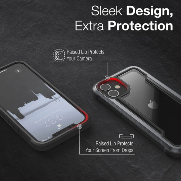 X-Doria Raptic Shield - Etui aluminiowe iPhone 12 Mini (Drop test 3m) (Blue)