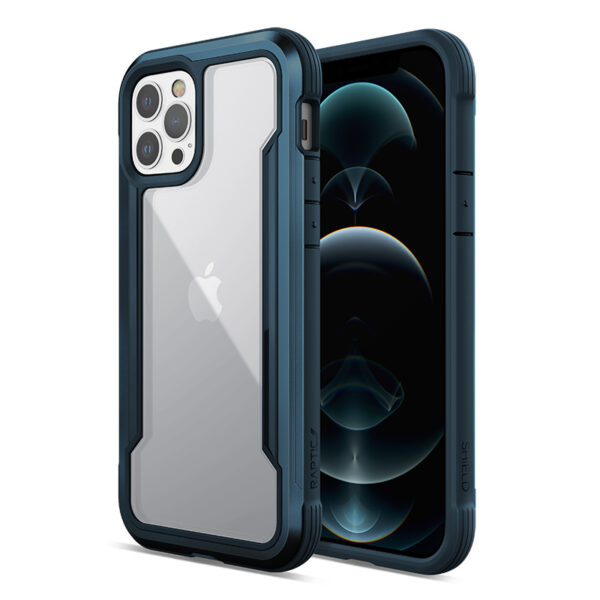 X-Doria Raptic Shield - Etui aluminiowe iPhone 12 Pro Max (Drop test 3m) (Pacific Blue)