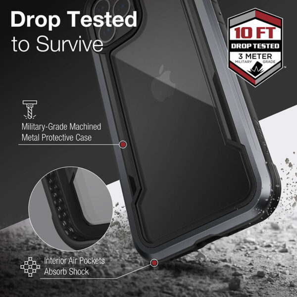 X-Doria Raptic Shield - Etui aluminiowe iPhone 12 Pro Max (Drop test 3m) (Pacific Blue)