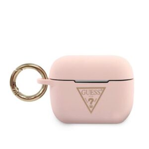 Guess Silicone Triangle Logo - Etui Airpods Pro (różowy)
