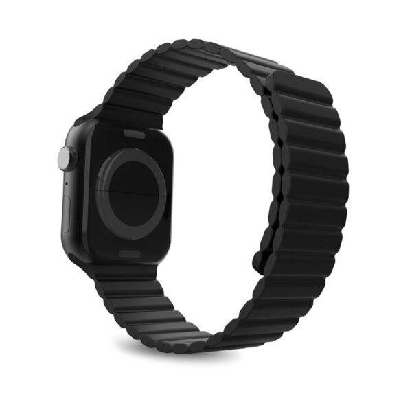 PURO ICON LINK - Magnetyczny pasek do Apple Watch 42 / 44 mm (M/L) (czarny)