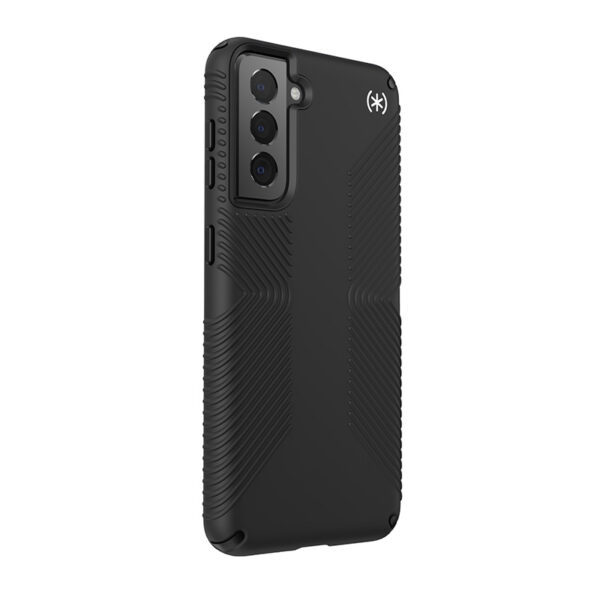 Speck Presidio2 Grip - Etui Samsung Galaxy S21 z powłoką MICROBAN (Black/Black)