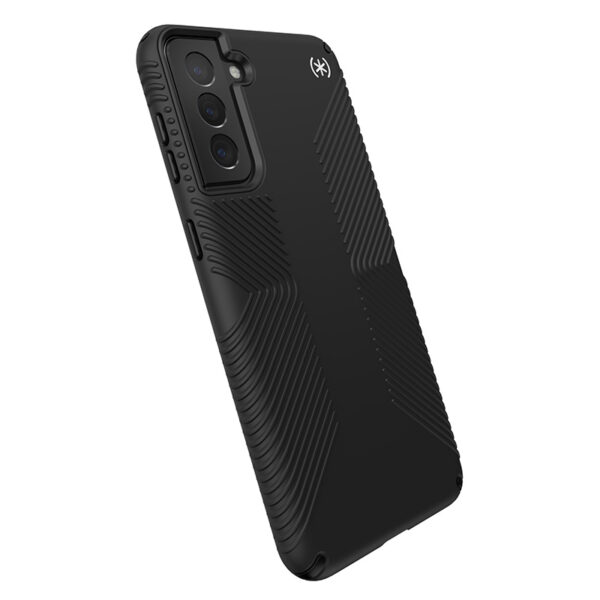 Speck Presidio2 Grip - Etui Samsung Galaxy S21+ z powłoką MICROBAN (Black/Black)