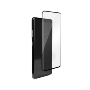 PURO Premium Full Edge Tempered Glass Case Friendly - Szkło ochronne hartowane na ekran Samsung Galaxy S21 Ultra (czarna ramka)