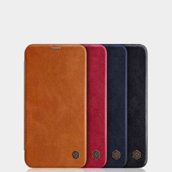 Nillkin Qin Leather Case - Etui Apple iPhone 12 Mini (Red)