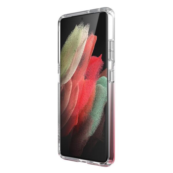 Speck Presidio Perfect-Clear Ombre -  Etui Samsung Galaxy S21 Ultra z powłoką MICROBAN (Clear/Vintage Rose Fade)