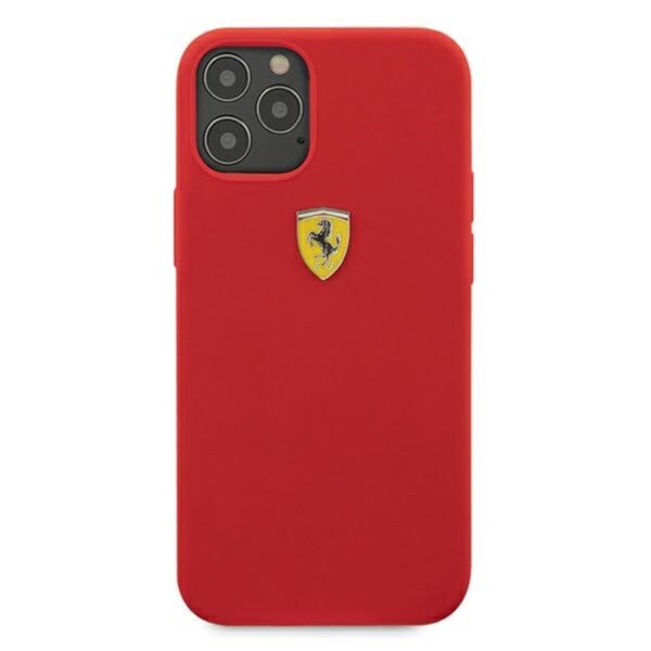 Ferrari On Track Silicone – Etui iPhone 12 / iPhone 12 Pro (czerwony)