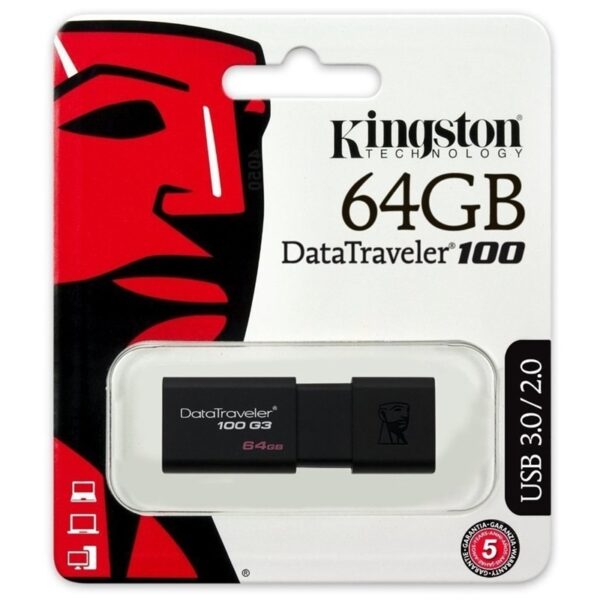 Kingston DataTravel 100 G3 - Pendrive 64GB USB 3.0