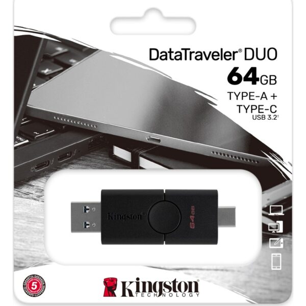 Kingston DataTravel Duo - Pendrive 64GB USB-C/USB-A