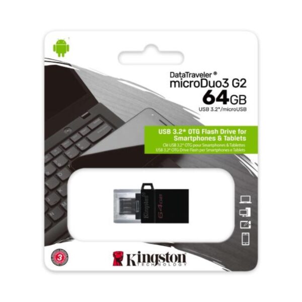 Kingston DataTraveler MicroDuo - Pendrive 64GB USB Type-A / Micro-USB