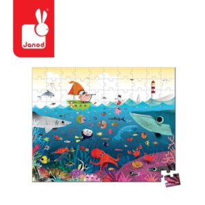 Janod - Puzzle w walizce Podwodny świat (100 el.)