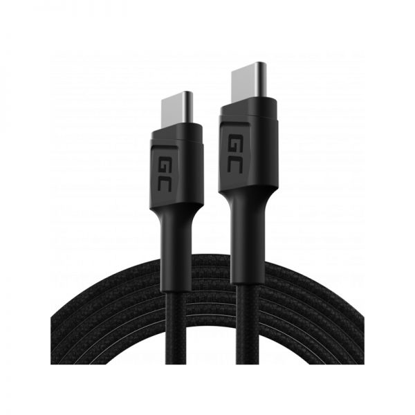 Green Cell PowerStream - Kabel Przewód USB-C - USB-C 200cm z obsługą Power Delivery (60W)