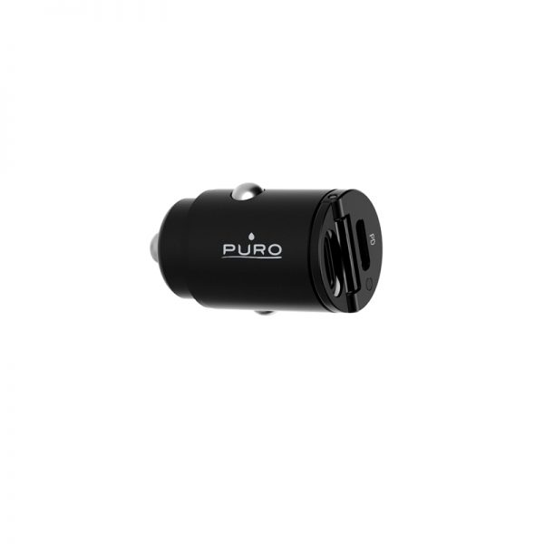 PURO Mini Car Fast Charger – Ładowarka samochodowa 2 x USB-C Power Delivery 30 W (czarny)