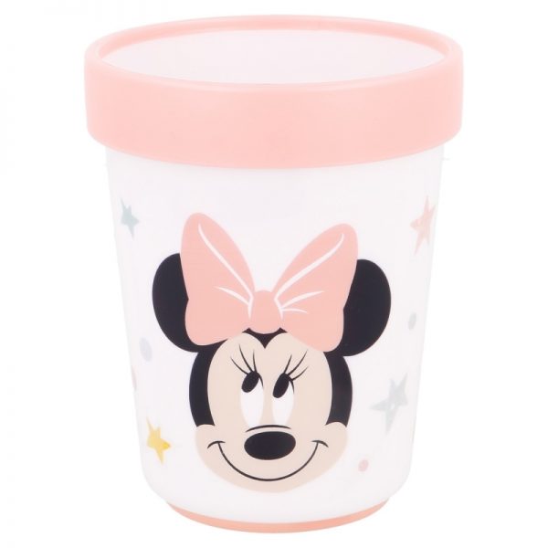Minnie Mouse - Antypoślizgowy kubek 260 ml (pudrowy róż)