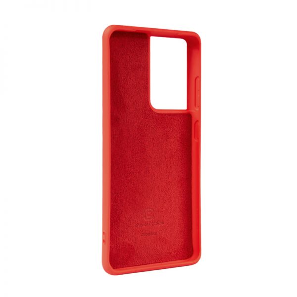 Crong Color Cover - Etui Samsung Galaxy S21 Ultra (czerwony)