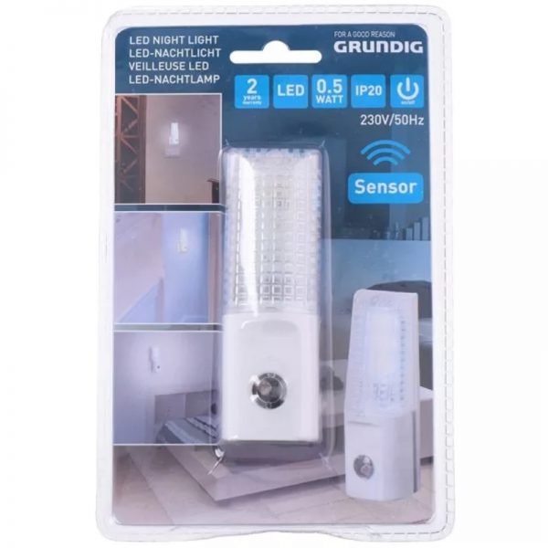 Grundig - Lampka nocna LED z czujnikiem zmierzchu