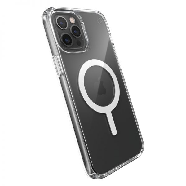 Speck Presidio Perfect-Clear + Magsafe – Etui iPhone 12 Pro Max z powłoką MICROBAN (Clear)