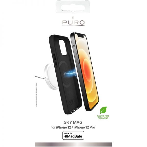 PURO SKYMAG - Etui iPhone 12 / iPhone 12 Pro Made for Magsafe (czarny)