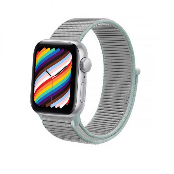 Crong Nylon - Pasek sportowy do Apple Watch 38/40 mm (Pastel Grey)
