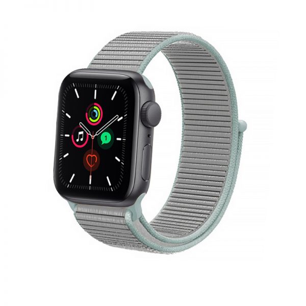 Crong Nylon - Pasek sportowy do Apple Watch 38/40 mm (Pastel Grey)