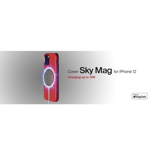 PURO SKYMAG - Etui iPhone 12 / iPhone 12 Pro Made for Magsafe (czerwony)