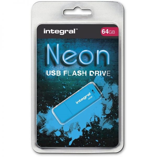 Integral Neon - Pendrive 64GB USB 3.0 (Niebieski)