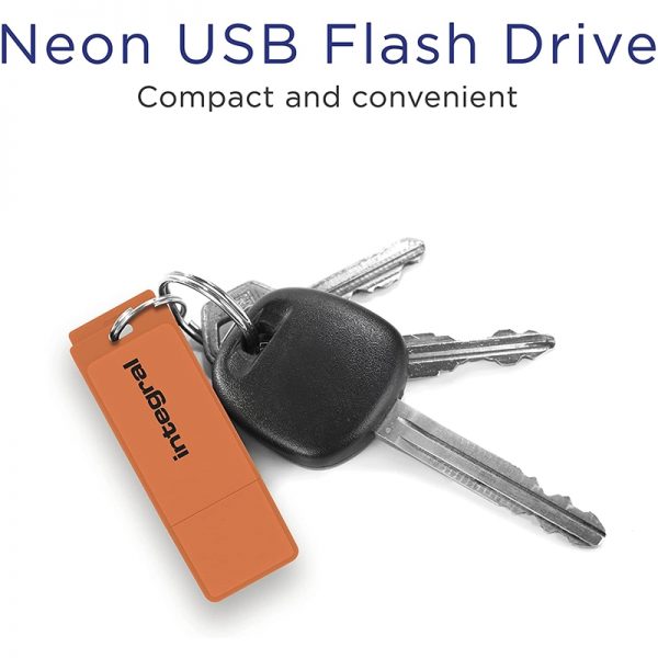 Integral Neon - Pendrive 64GB USB 3.0 (Pomarańczowy)